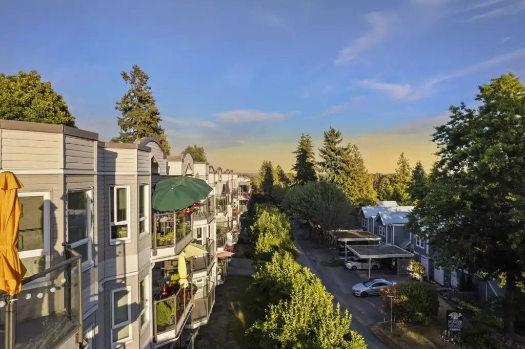 golden hour aerial house