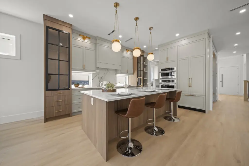 leading lines interior kitchen island