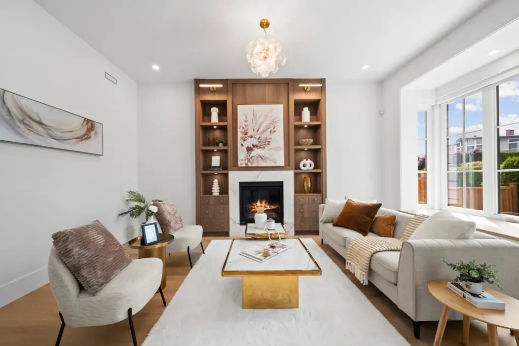 modern bright living room neutral tones