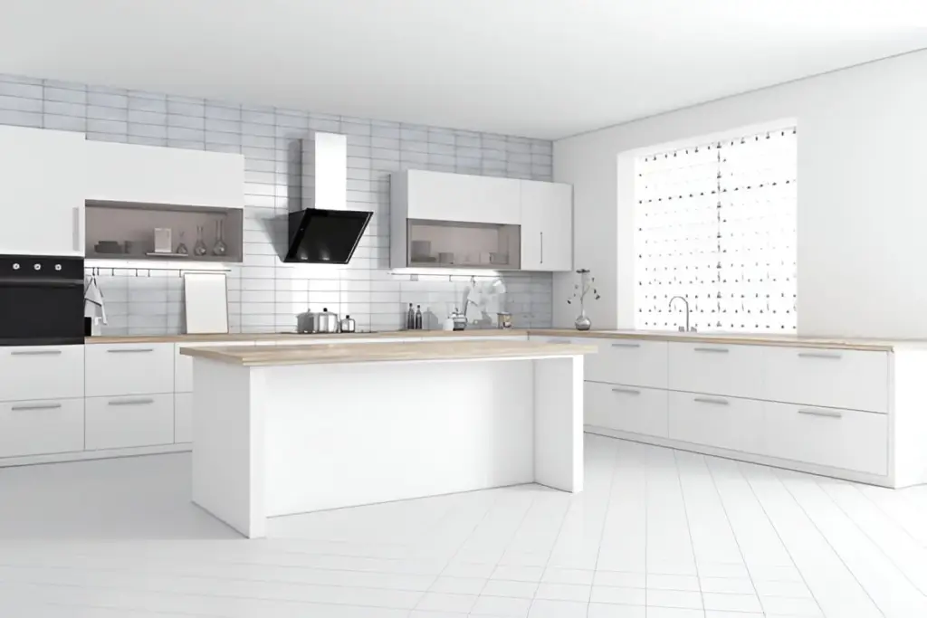 modern kitchen neutral colour palette