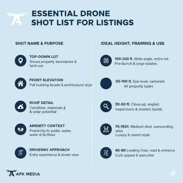 essential drone shot for listings